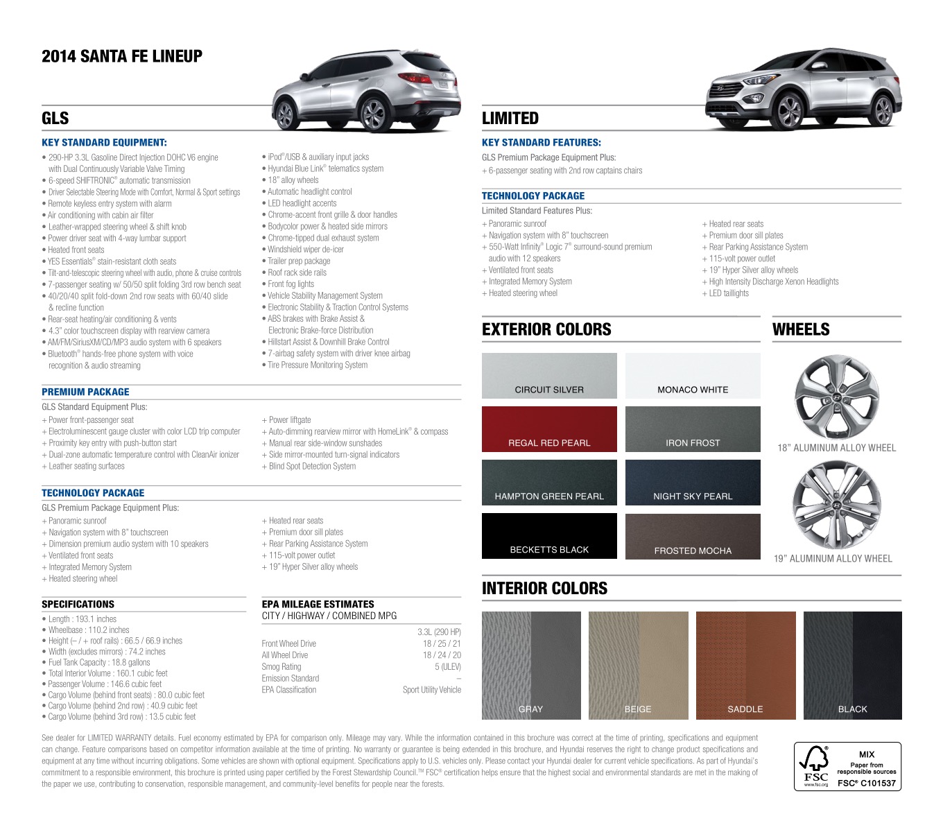 2014 Hyundai SantaFe Brochure Page 10